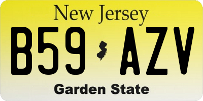 NJ license plate B59AZV