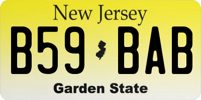 NJ license plate B59BAB