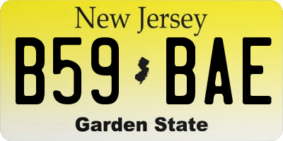 NJ license plate B59BAE
