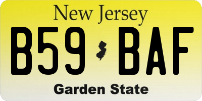 NJ license plate B59BAF