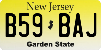 NJ license plate B59BAJ