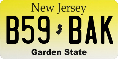 NJ license plate B59BAK