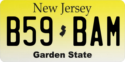 NJ license plate B59BAM