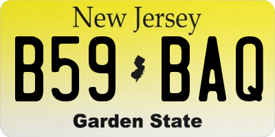 NJ license plate B59BAQ