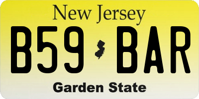 NJ license plate B59BAR