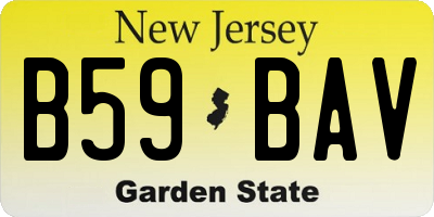 NJ license plate B59BAV