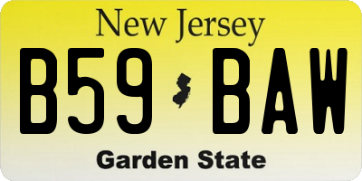 NJ license plate B59BAW