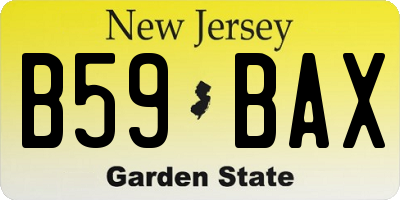 NJ license plate B59BAX