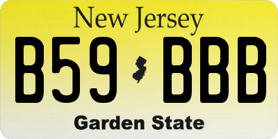 NJ license plate B59BBB
