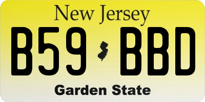 NJ license plate B59BBD