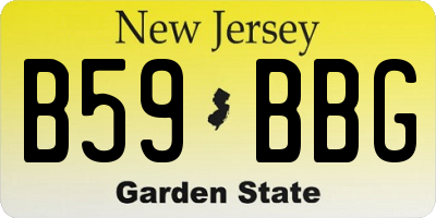 NJ license plate B59BBG