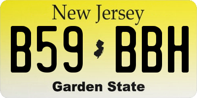 NJ license plate B59BBH