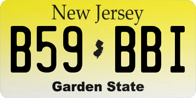 NJ license plate B59BBI