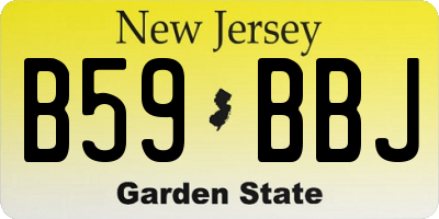 NJ license plate B59BBJ