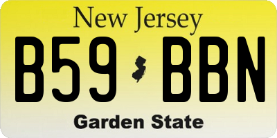 NJ license plate B59BBN