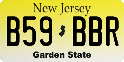NJ license plate B59BBR