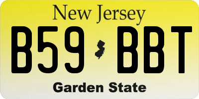 NJ license plate B59BBT
