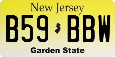 NJ license plate B59BBW