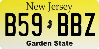 NJ license plate B59BBZ