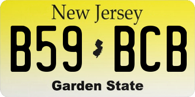NJ license plate B59BCB