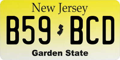 NJ license plate B59BCD