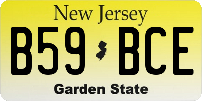 NJ license plate B59BCE