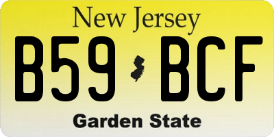 NJ license plate B59BCF