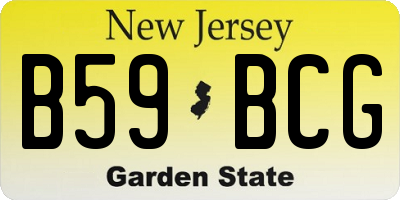 NJ license plate B59BCG