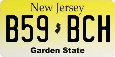NJ license plate B59BCH