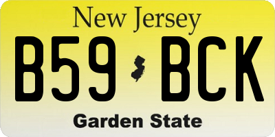 NJ license plate B59BCK