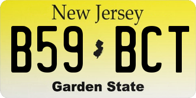NJ license plate B59BCT