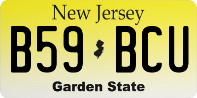 NJ license plate B59BCU