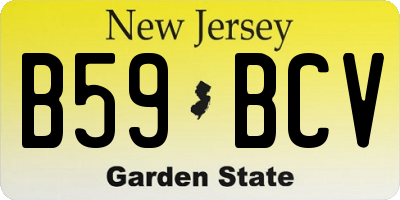 NJ license plate B59BCV