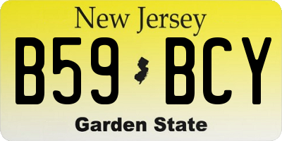 NJ license plate B59BCY
