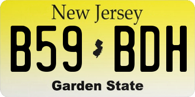 NJ license plate B59BDH