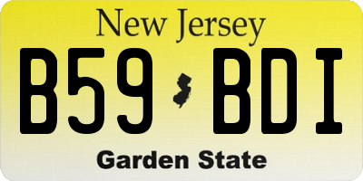 NJ license plate B59BDI