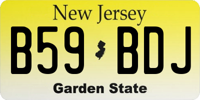 NJ license plate B59BDJ