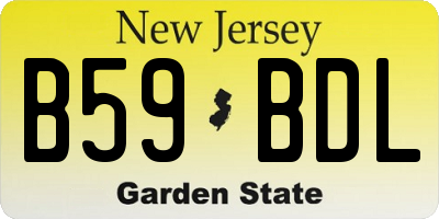NJ license plate B59BDL