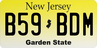 NJ license plate B59BDM