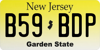 NJ license plate B59BDP