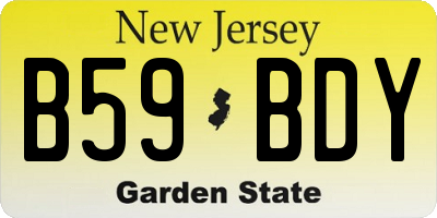 NJ license plate B59BDY