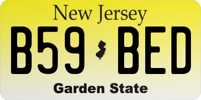 NJ license plate B59BED