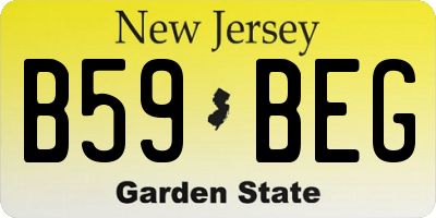 NJ license plate B59BEG