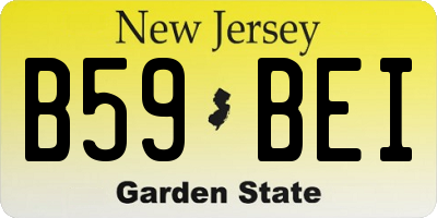 NJ license plate B59BEI