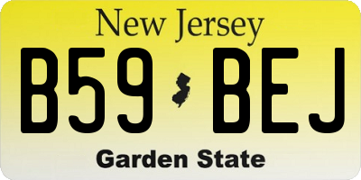 NJ license plate B59BEJ
