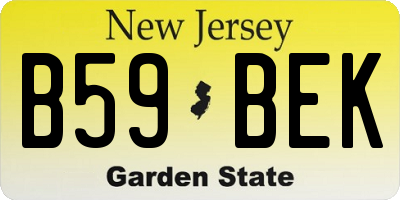 NJ license plate B59BEK