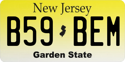NJ license plate B59BEM