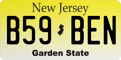 NJ license plate B59BEN
