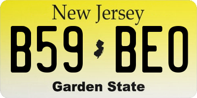 NJ license plate B59BEO