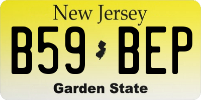NJ license plate B59BEP